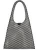 ALAÏA ALAÏA Black & White One Piece Leather Net Tote - 1
