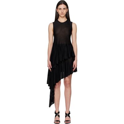 ALAÏA ALAÏA Black Asymmetric Godet Top