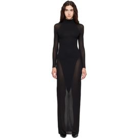 ALAÏA ALAÏA Black Bodycon Opaque Maxi Dress
