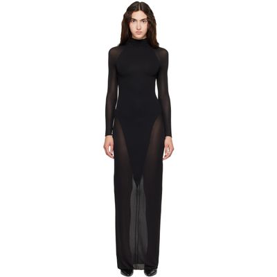 ALAÏA ALAÏA Black Bodycon Opaque Maxi Dress