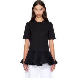 ALAÏA ALAÏA Black Cotton Jersey Crinoline T-shirt