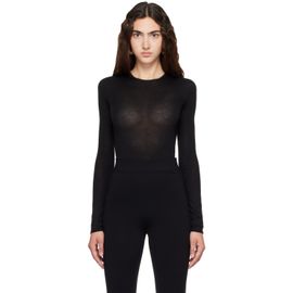 ALAÏA ALAÏA Black Crewneck Wool Bodysuit