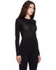 ALAÏA ALAÏA Black Crewneck Wool Bodysuit - 2