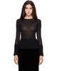 ALAÏA ALAÏA Black Crewneck Wool Sweater - 1