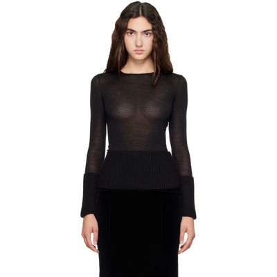 ALAÏA ALAÏA Black Crewneck Wool Sweater