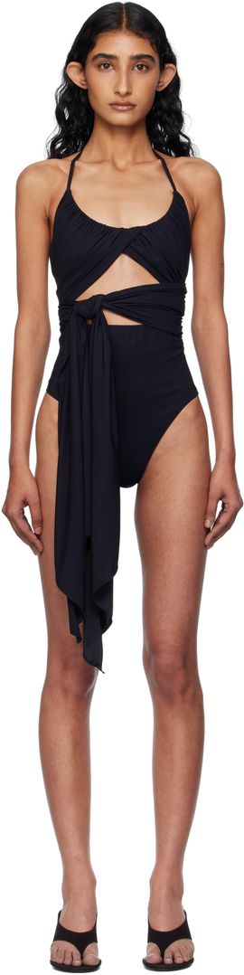 ALAÏA ALAÏA Black Cross Two-Piece Swimsuit