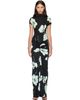 ALAÏA ALAÏA Black Draped Printed Maxi Dress - 1