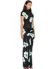 ALAÏA ALAÏA Black Draped Printed Maxi Dress - 2
