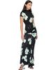 ALAÏA ALAÏA Black Draped Printed Maxi Dress - 4