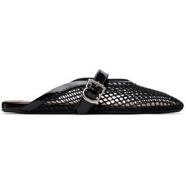 ALAÏA ALAÏA Black Fishnet Mule Ballerina Flats