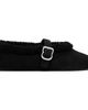 ALAÏA ALAÏA Black Merino Shearling Ballerina Flats - 1