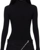 ALAÏA ALAÏA Black Ribbed Knit Bodysuit - 1