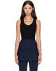 ALAÏA ALAÏA Black Sleeveless Ribbed Knit Bodysuit - 1