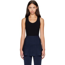 ALAÏA ALAÏA Black Sleeveless Ribbed Knit Bodysuit