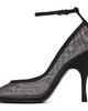 ALAÏA ALAÏA Black Strappy Mesh Heels - 3