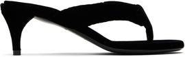 ALAÏA ALAÏA Black Velvet Tong Mules