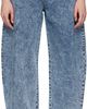 ALAÏA ALAÏA Blue High Waisted Round Jeans - 1