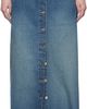ALAÏA ALAÏA Blue Knitted Waistband Denim Maxi Skirt - 1