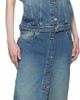ALAÏA ALAÏA Blue Knitted Waistband Denim Maxi Skirt - 4