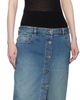 ALAÏA ALAÏA Blue Knitted Waistband Denim Maxi Skirt - 5