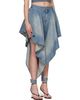 ALAÏA ALAÏA Blue Panelled Faded Jeans - 2