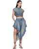 ALAÏA ALAÏA Blue Panelled Faded Jeans - 4