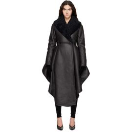 ALAÏA ALAÏA Brown Asymmetric Shearling Coat