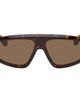 ALAÏA ALAÏA Brown Aviator Mask Sunglasses - 1