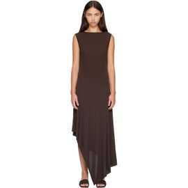 ALAÏA ALAÏA Brown Backless Jersey Crepe Midi Dress