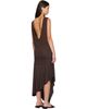 ALAÏA ALAÏA Brown Backless Jersey Crepe Midi Dress - 3