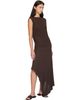 ALAÏA ALAÏA Brown Backless Jersey Crepe Midi Dress - 4