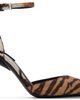 ALAÏA ALAÏA Brown Haircalf Drop Pump Heels - 1