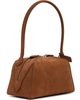 ALAÏA ALAÏA Brown 'Le Bouledogue' Small Nubuck Bag - 3