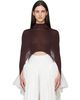 ALAÏA ALAÏA Brown Second-Skin Tension Top - 1