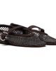 ALAÏA ALAÏA Brown Strass Fishnet Ballerina Flats - 4