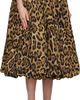 ALAÏA ALAÏA Brown Taffeta A-Line Midi Skirt - 2