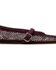 ALAÏA ALAÏA Burgundy Fishnet Suede Ballerina Flats - 1