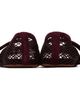 ALAÏA ALAÏA Burgundy Fishnet Suede Ballerina Flats - 2