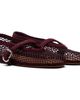 ALAÏA ALAÏA Burgundy Fishnet Suede Ballerina Flats - 4