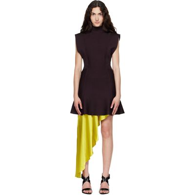 ALAÏA ALAÏA Burgundy Silk Knit Minidress