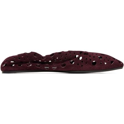 ALAÏA ALAÏA Burgundy Vienne Ballerina Flats