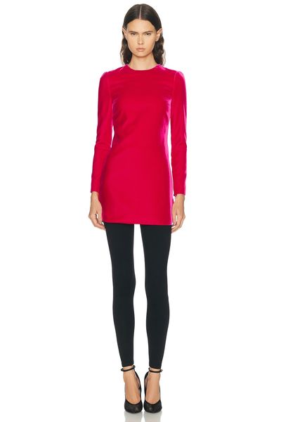 ALAÏA ALAÏA Cinched Velvet Dress