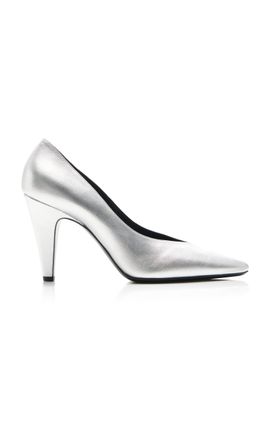 ALAÏA ALAÏA Cone Laminated Leather Pumps