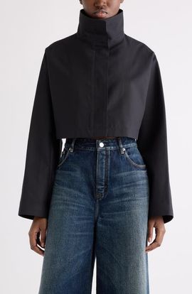 Alaïa Alaïa Crop Cotton & Silk Jacket
