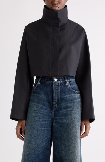Alaïa Alaïa Crop Cotton & Silk Jacket