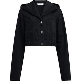 Alaïa Alaïa Crop Hooded Denim Jacket