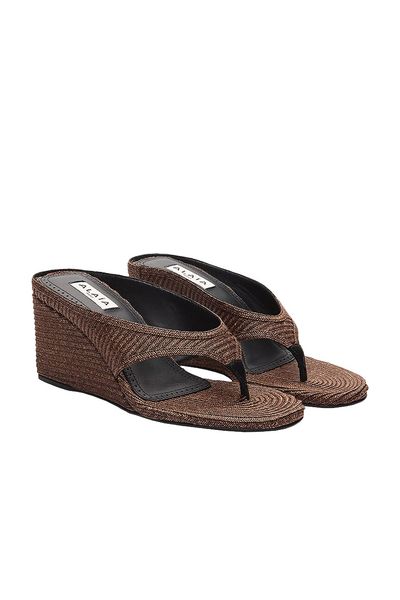 ALAÏA ALAÏA Cube Wedge Thong Sandal