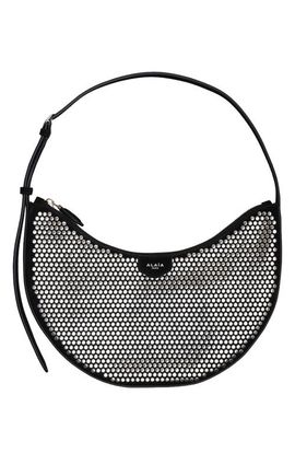 Alaïa Alaïa Demi Lune Studded Suede Shoulder Bag