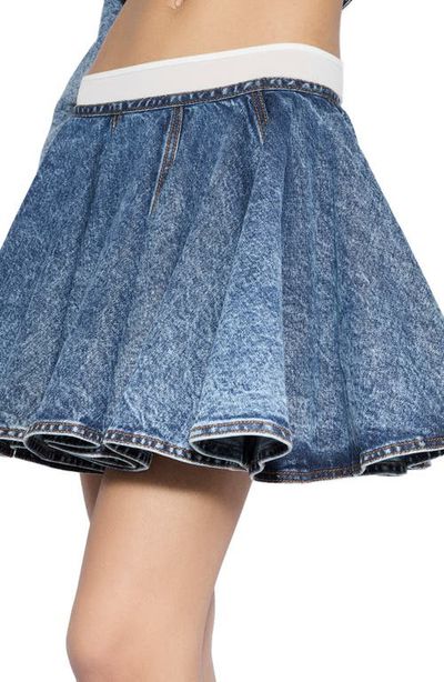 Alaïa Alaïa Denim Skater Miniskirt