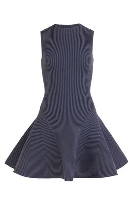 Alaïa Alaïa Engineered Rib Skater Dress